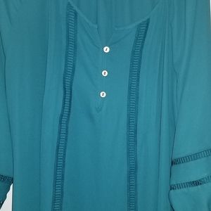 NWOT Catherine's Teal Blouse